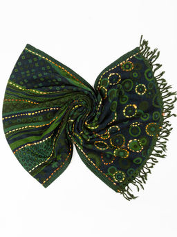 Палантин с вышивкой (шерсть вареная) в ассортименте № Тк906/98