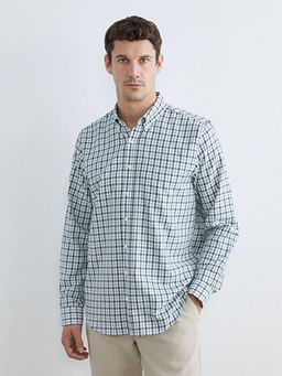 Regular Fit Ekose Gabardin Erkek G?mlek