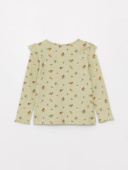 Bisiklet Yaka Bask?l? K?z Bebek Ti??rt - Waikiki фото 2