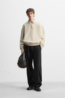 POLO SWEATSHIRT WITH ZIP