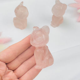 Фигурка Кошка из Розового кварца - Радуга самоцветов фото 2