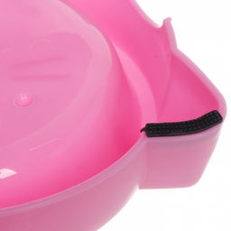 Цена за 2 шт. Миска пластиковая двойная "Мр. Томас", цвет розовый, 27,5*14,5*3,8см