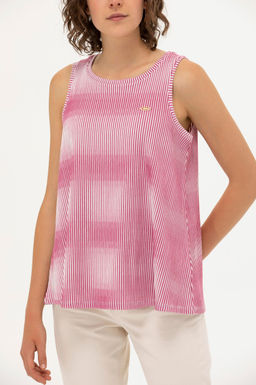 U. S. Polo Assn Женская розовая футболка без рукавов с круглым вырезом - U.s. polo assn фото 7