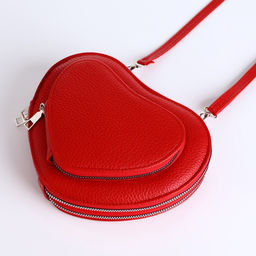 Сумка женская кросс-боди на молнии, красная