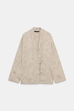 BLAZER JACQUARD CRUZADA ZW COLLECTION / Piedra - Zara фото 6