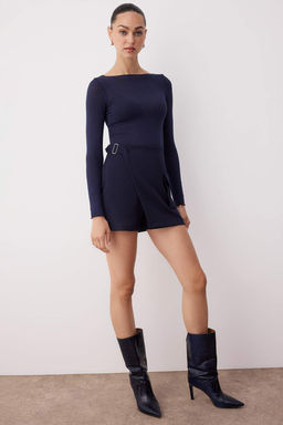 Lacivert Kargo Cepli Mini Sort Etek Sort & Bermuda TWOAW26SR00012 - Trendyolmilla фото 2