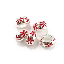 Бусины металлические с эмалью арт.PN-D8 цв.1 7х10мм, in Ø 5мм