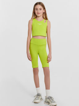 Комплект для девочек салатовый: велосипедки и топ - Mark formelle фото 2
