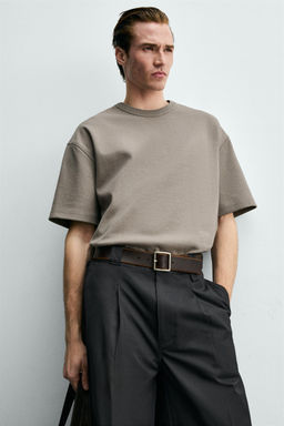 SUDADERA RELAXED FIT MANGA CORTA / Marr?n / Topo - Zara фото 6