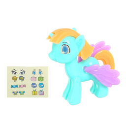 Цена за 20 шт. Пластмассовый конструктор Сказочная лошадка, 5 деталей, наклейки, цвета МИКС - Simaland фото 6