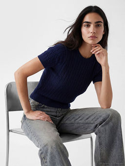 Bisiklet Yaka Kendinden Desenli Kad?n Triko Kazak