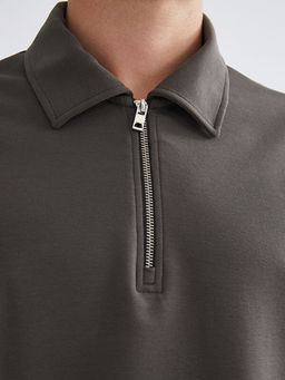 Polo Yaka Erkek Sweatshirt