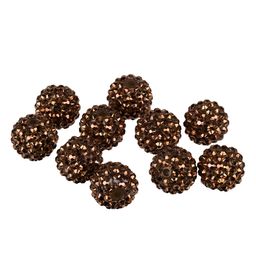 Бусина Zlatka пластик BWR-18 18 мм 10 шт №08 коричневый