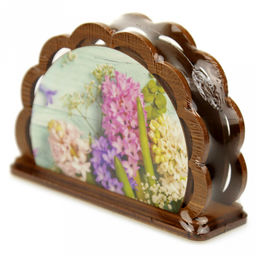 Салфетница деревянная "Гиацинт" 12,5х8,5х4см (Россия)