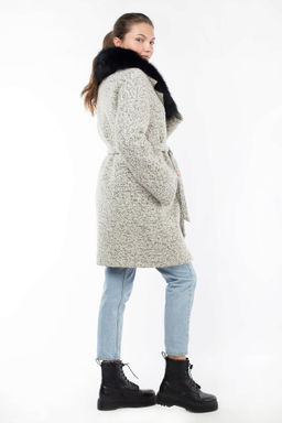 Пальто утепленное Мех натуральный (песец) - Империя пальто фото 4