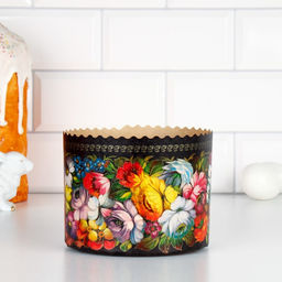 Цена за 20 шт. Форма бумажная для кулича Жостово 134 х 100 мм - Simaland фото 8