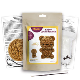 Набор для вязания Miadolla AMG-MN-0136 Мишка (велюр)  фото 5