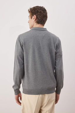 Lacivert Regular Polo Yaka Duz Kazak TMNAW26KZ00009 - Trendyolmilla фото 8