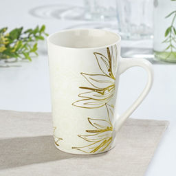 Кружка фарфоровая Magistro Мандала, 380 мл, бежевый узор