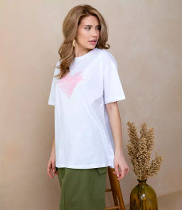 Футболка #КТ6646, белый - Dommod фото 3