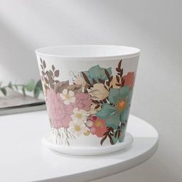 Цена за 2 шт. Горшок для цветов Доляна «Фрезия», 800 мл, цвет белый