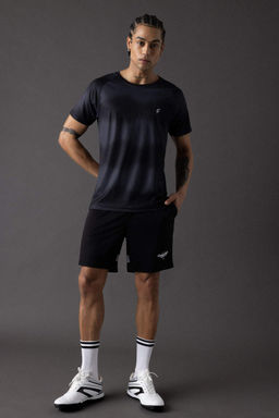 DeFactoFit Облегающая футболка с круглым вырезом и рисунком в стиле спортсмен с короткими рукавами  фото 3