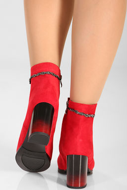 Ботинки женские красные