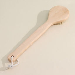 Щётка массажная для тела Доляна, с ручкой, натуральная щетина