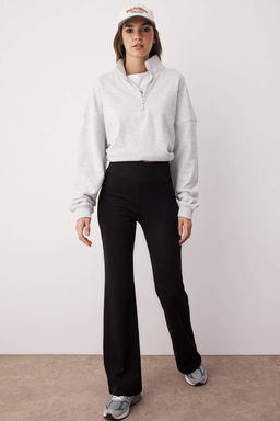 Gri Melanj- Siyah Ispanyol Paca 2li Paket Pantolon TWOAW26PL00057