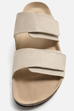 DOUBLE STRAP LEATHER SANDALS - Zara фото 3
