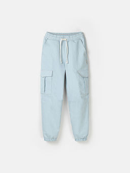 Джинсы карго "Серо-голубой" 7+