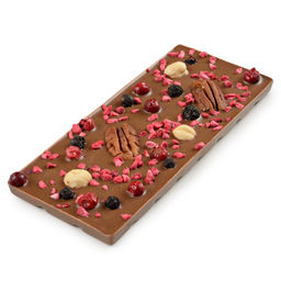 Шоколад молочный SUGAR FREE пекан, фундук, малина 80 гр - Chokodelika фото 3