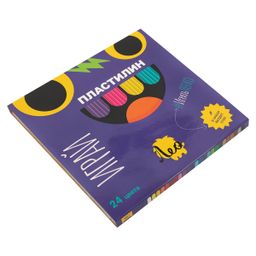 Лео Играй Пластилин классический LPMC-0124 480 г ( в картонной упаковке ) 24 цв