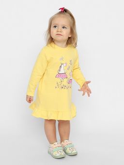 CRB wear/CSNG 63419-30-347 Платье для девочки,желтый/Ex.Cherubino  фото 3