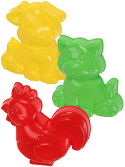 Набор формочек 3 шт. "Домашние животные" (И-2948)