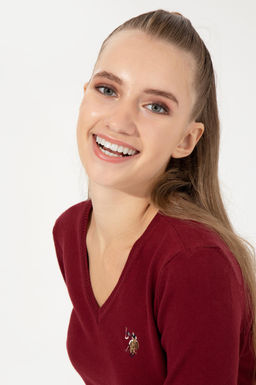 Kad_n Bordo V Yaka Basic Kazak