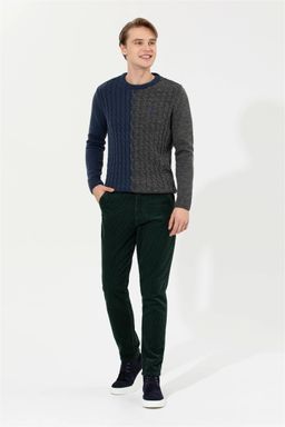 Мужские темно-зеленые брюки чинос