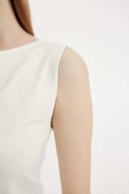 Приталенная футболка с коротким рукавом - Defacto фото 8