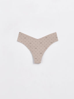 CONTE Бесшовные трусы бразилиана с V-образной линией талии INVISIBLE LBR 1226 cappuccino-black - Conte elegant фото 3