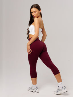 Трикотажные женские бриджи LINGEAMO темно-бордовые КБ-24 (28) фото 8