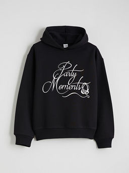 Kap??onlu K?z ?ocuk Kal?n Sweatshirt