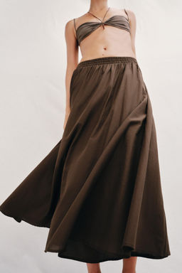 FALDA MIDI CAPA / Marr?n - Zara фото 2