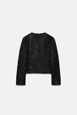 SEQUIN TEXTURED BLAZER - Zara фото 5
