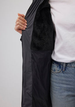 Kapusonlu Antrasit Sisme Mont - Mavi фото 5