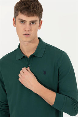 U. S. Polo Assn / Мужской зеленый базовый свитшот - U.s. polo assn фото 2