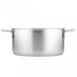 Кастрюля из нержавеющей стали "Сascade" 5л, д24см, h11,5-16см, s0,6мм, дно д22,5см, s2,9мм, стеклянная крышка со стальным ободом и сливом, пароотовод, капсулированное дно, полировка внешняя - матовая, внутренняя - матовая, ручки из нержавеющей стали