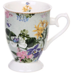 Кружка керамическая 300мл "Цветочная фантазия" в подарочной коробке