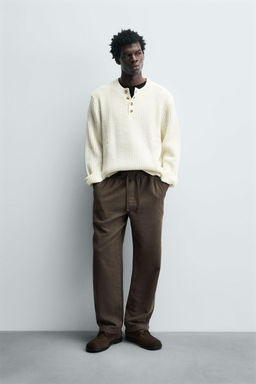 PANTAL?N RELAXED FIT ESTRUCTURA / Marr?n