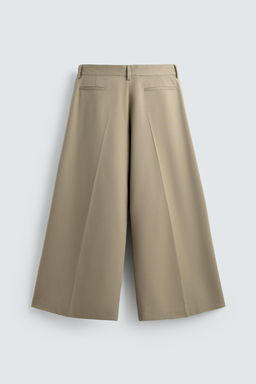 PANTAL?N WIDE FIT PLIEGUES / Beige
