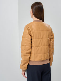 Бомбер стеганый из эко-кожи - Tantino фото 5